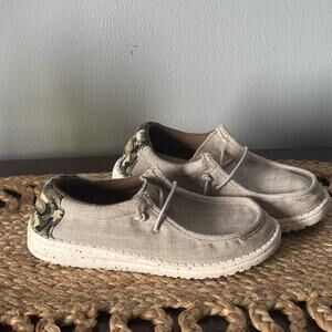 Hey Dude Wally Youth Chambray Camodino - EU 32 US Size Kid's 13